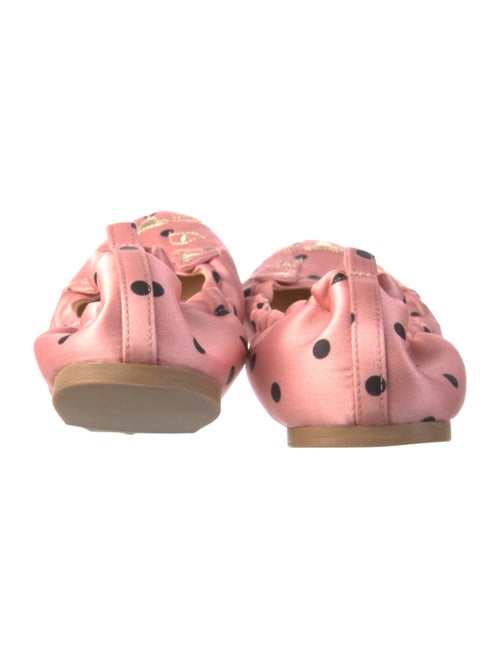 Charlotte Olympia Satin Embroidered Accent Ballet Flats