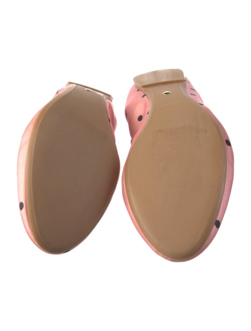 Charlotte Olympia Satin Embroidered Accent Ballet Flats