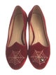 Charlotte Olympia Velvet Crystal Embellishments Flats