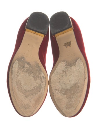 Charlotte Olympia Velvet Crystal Embellishments Flats