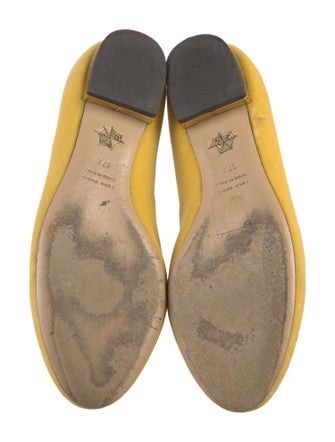 Charlotte Olympia Velvet Embroidered Accent Ballet Flats