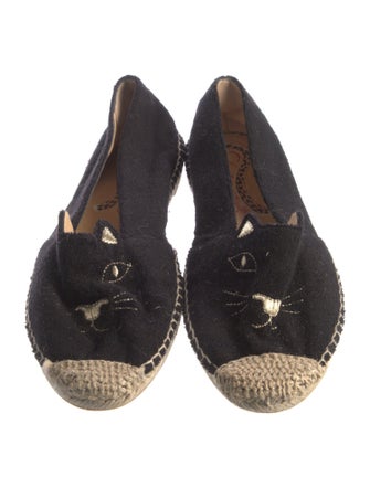 Charlotte Olympia Patterned Embroidered Accent Espadrilles