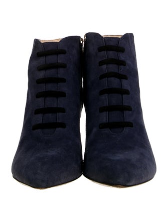 Charlotte Olympia Suede Lace-Up Boots