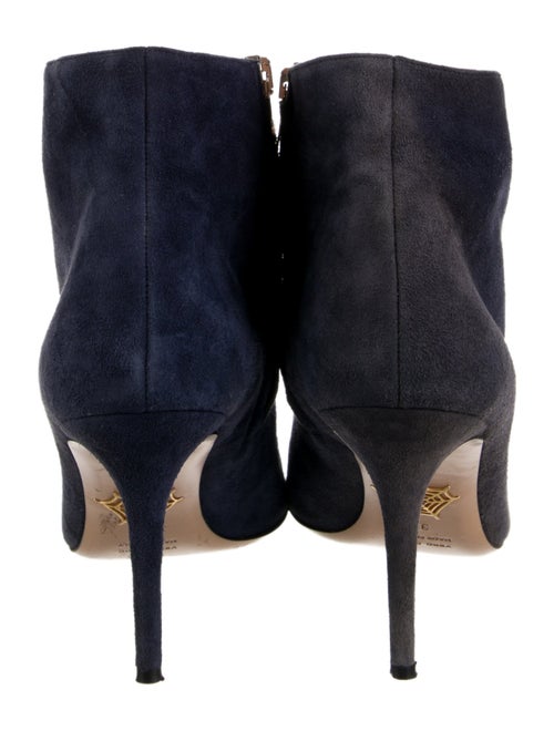 Charlotte Olympia Suede Lace-Up Boots