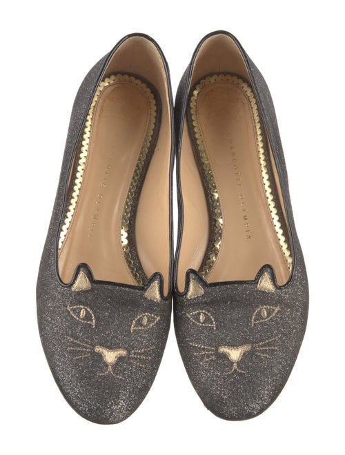 Charlotte Olympia Glitter Patterned Loafers