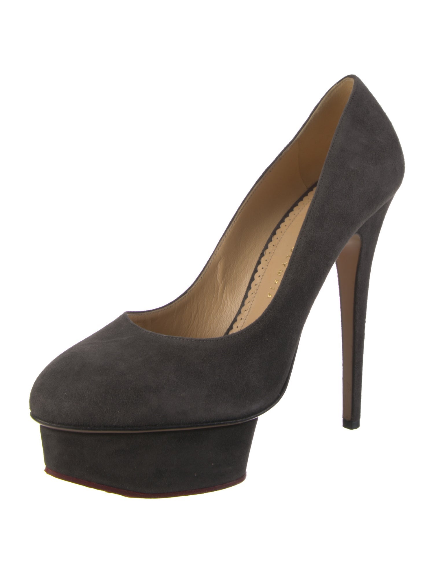 Charlotte Olympia Suede Pumps