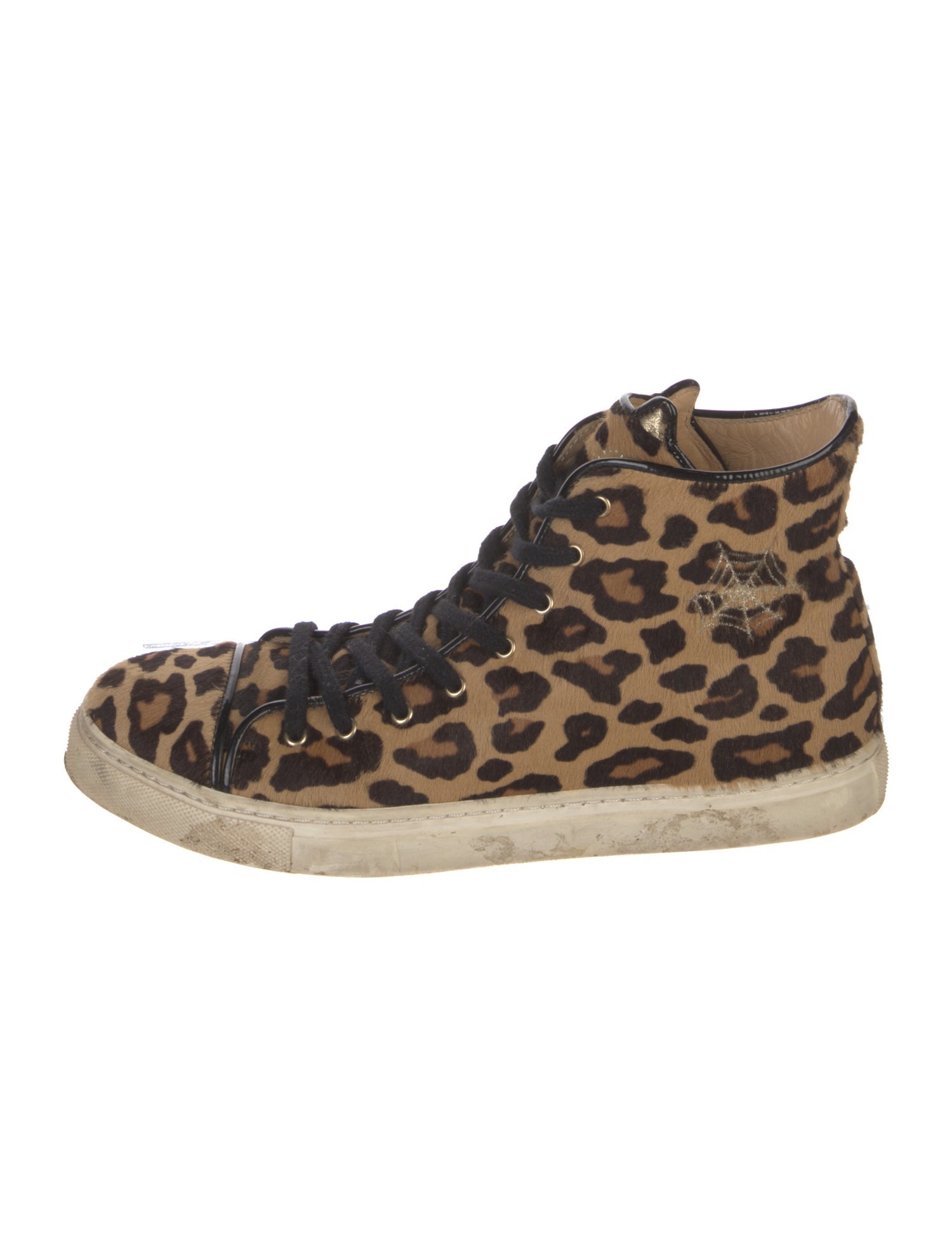 Charlotte Olympia Ponyhair Animal Print Sneakers