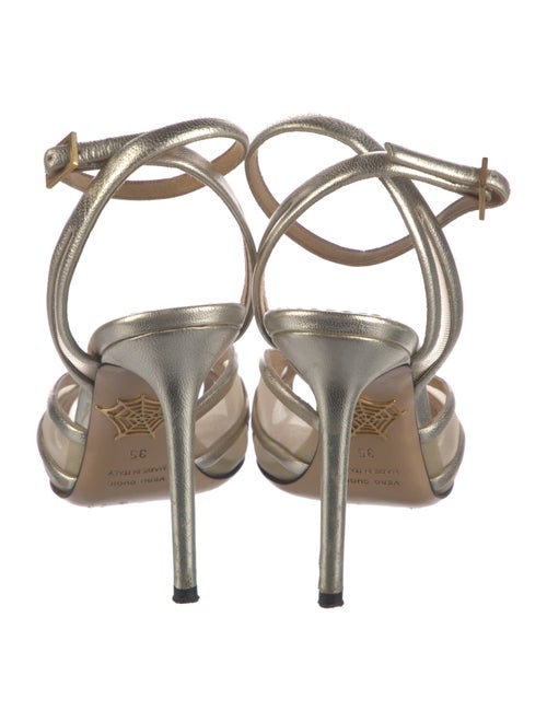 Charlotte Olympia Leather Mesh Accents Sandals