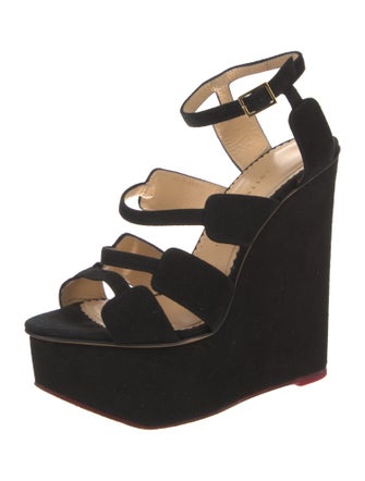 Charlotte Olympia Suede Sandals