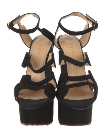 Charlotte Olympia Suede Sandals