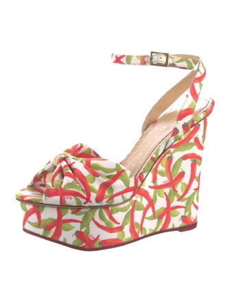 Charlotte Olympia Printed Slingback Sandals