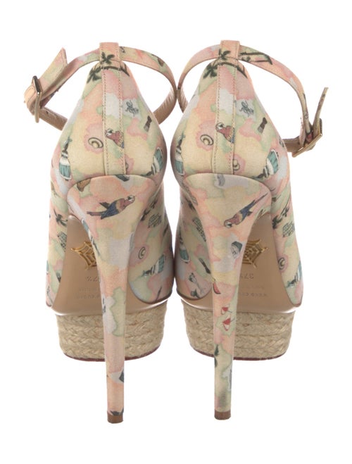 Charlotte Olympia Canvas Printed Pumps