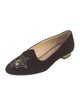 Charlotte Olympia Velvet Crystal Embellishments Loafers