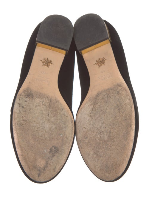 Charlotte Olympia Velvet Crystal Embellishments Loafers