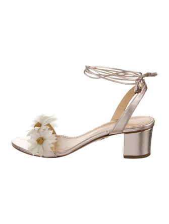 Charlotte Olympia Canvas Floral Print Sandals