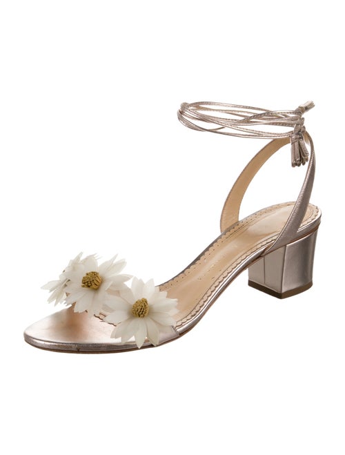 Charlotte Olympia Canvas Floral Print Sandals