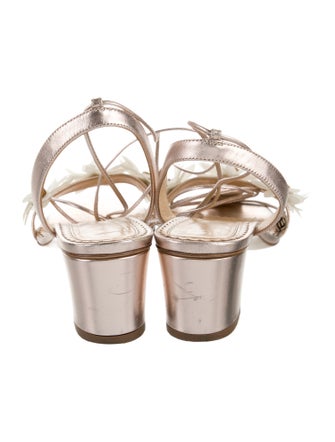 Charlotte Olympia Canvas Floral Print Sandals