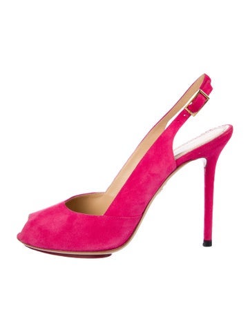 Charlotte Olympia Pumps Suede Slingback IT 40 | 10
