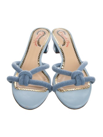 Charlotte Olympia Suede Slides