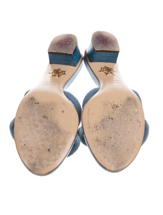 Charlotte Olympia Suede Slides