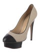 Charlotte Olympia Canvas Colorblock Pattern Pumps