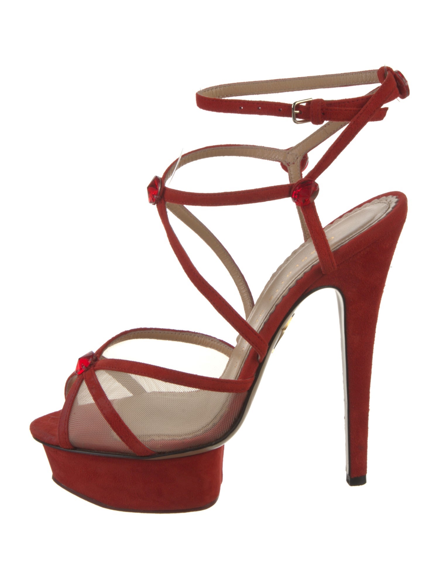 Charlotte Olympia Suede Sandals