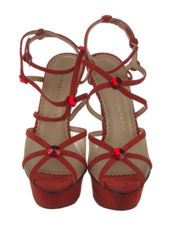 Charlotte Olympia Suede Sandals