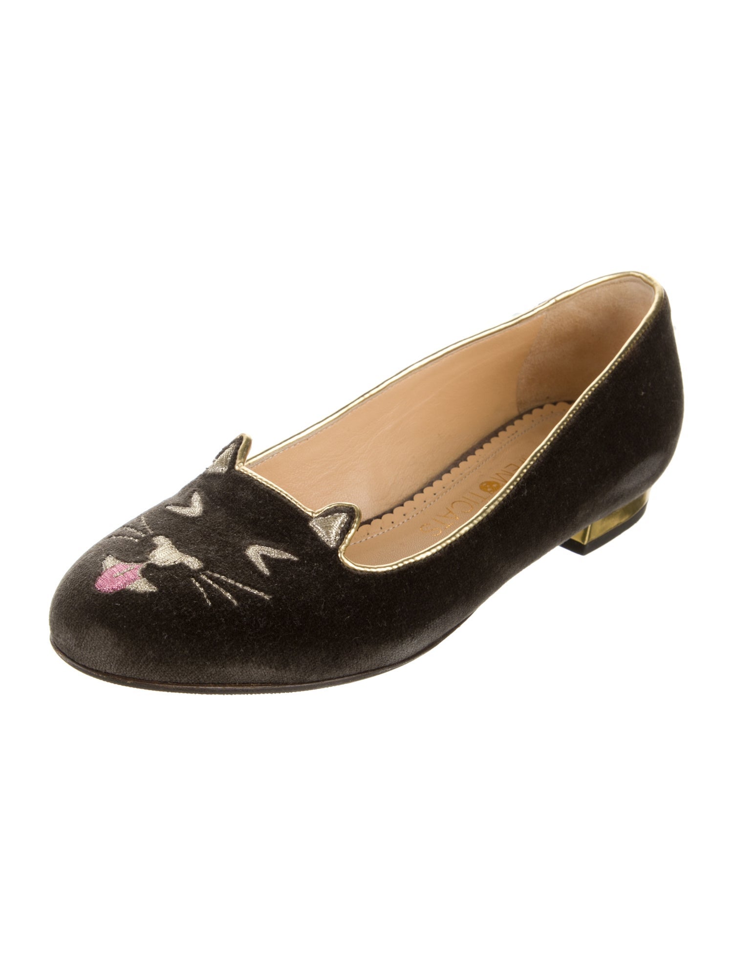 Charlotte Olympia Velvet Loafers