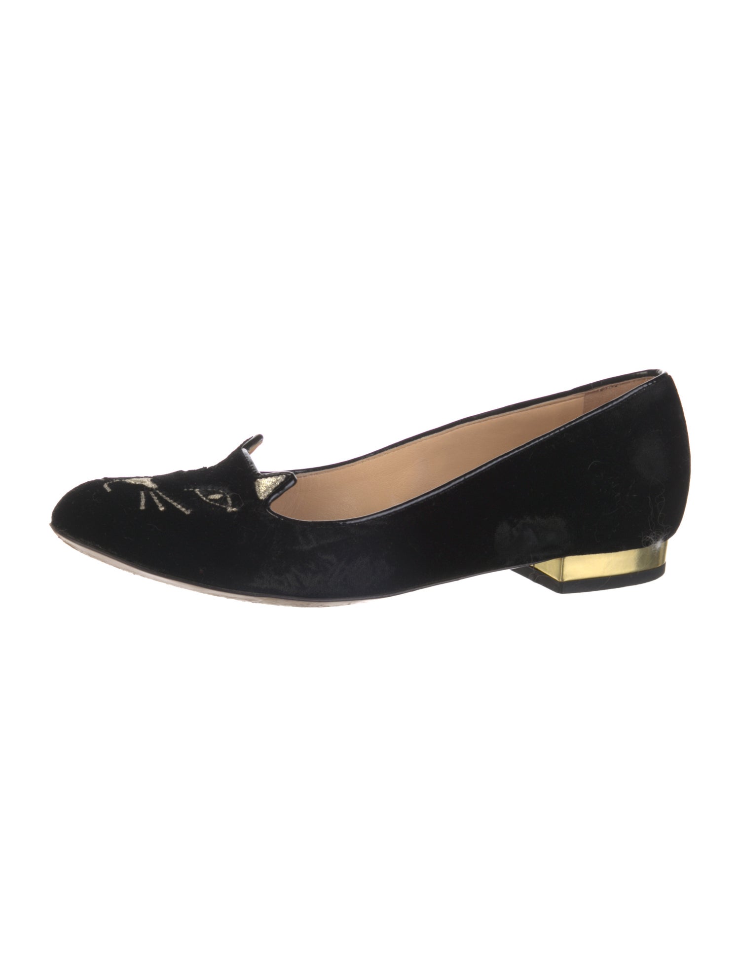 Charlotte Olympia Velvet Loafers