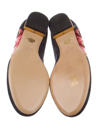 Charlotte Olympia Denim Printed Loafers