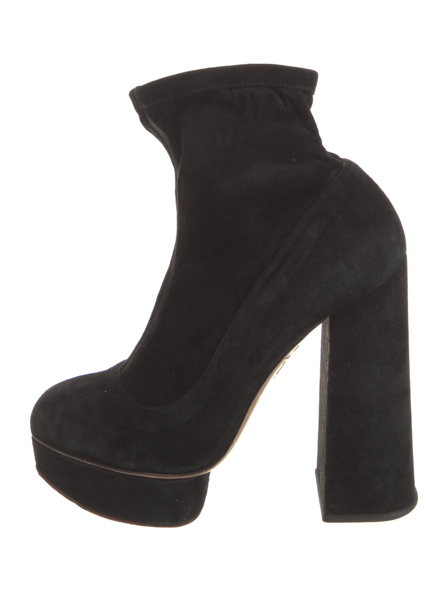 Charlotte Olympia Suede Sock Boots