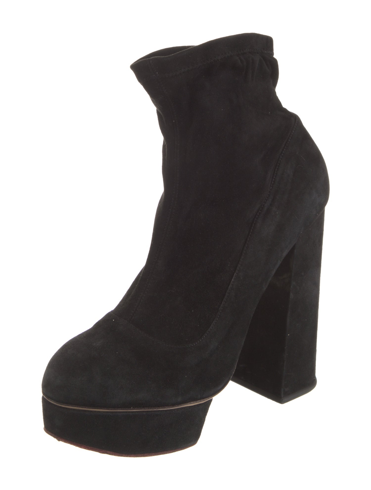 Charlotte Olympia Suede Sock Boots