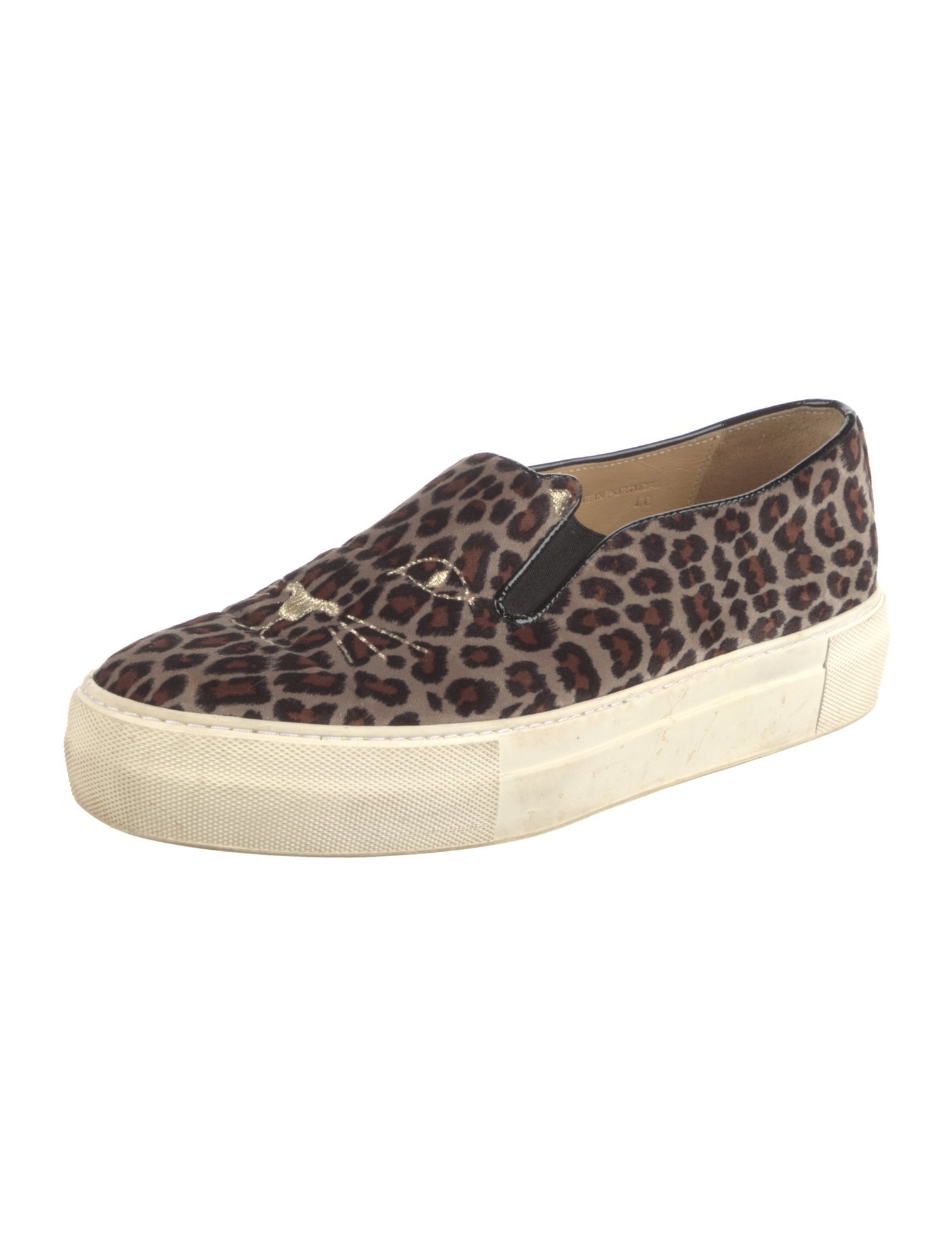 Charlotte Olympia Ponyhair Animal Print Sneakers