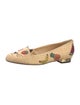 Charlotte Olympia Straw Printed Ballet Flats
