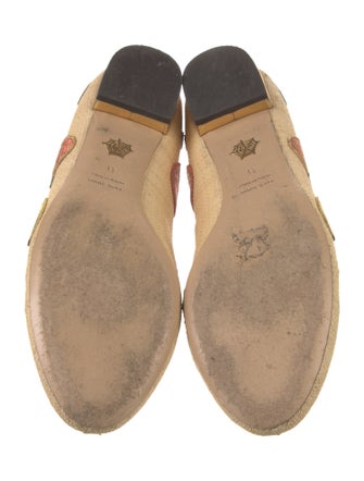 Charlotte Olympia Straw Printed Flats