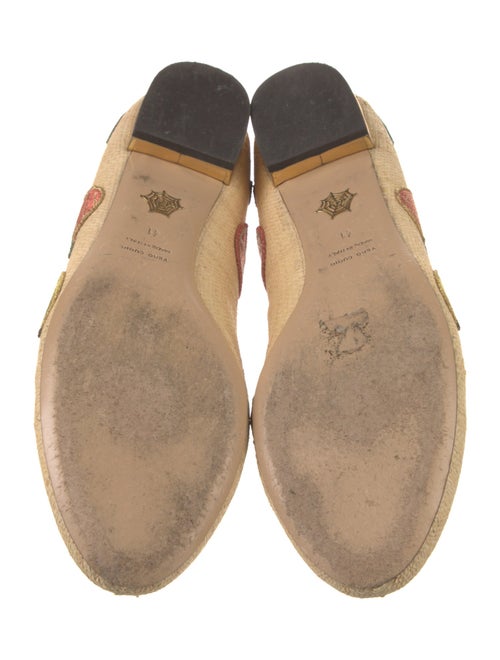 Charlotte Olympia Straw Printed Flats