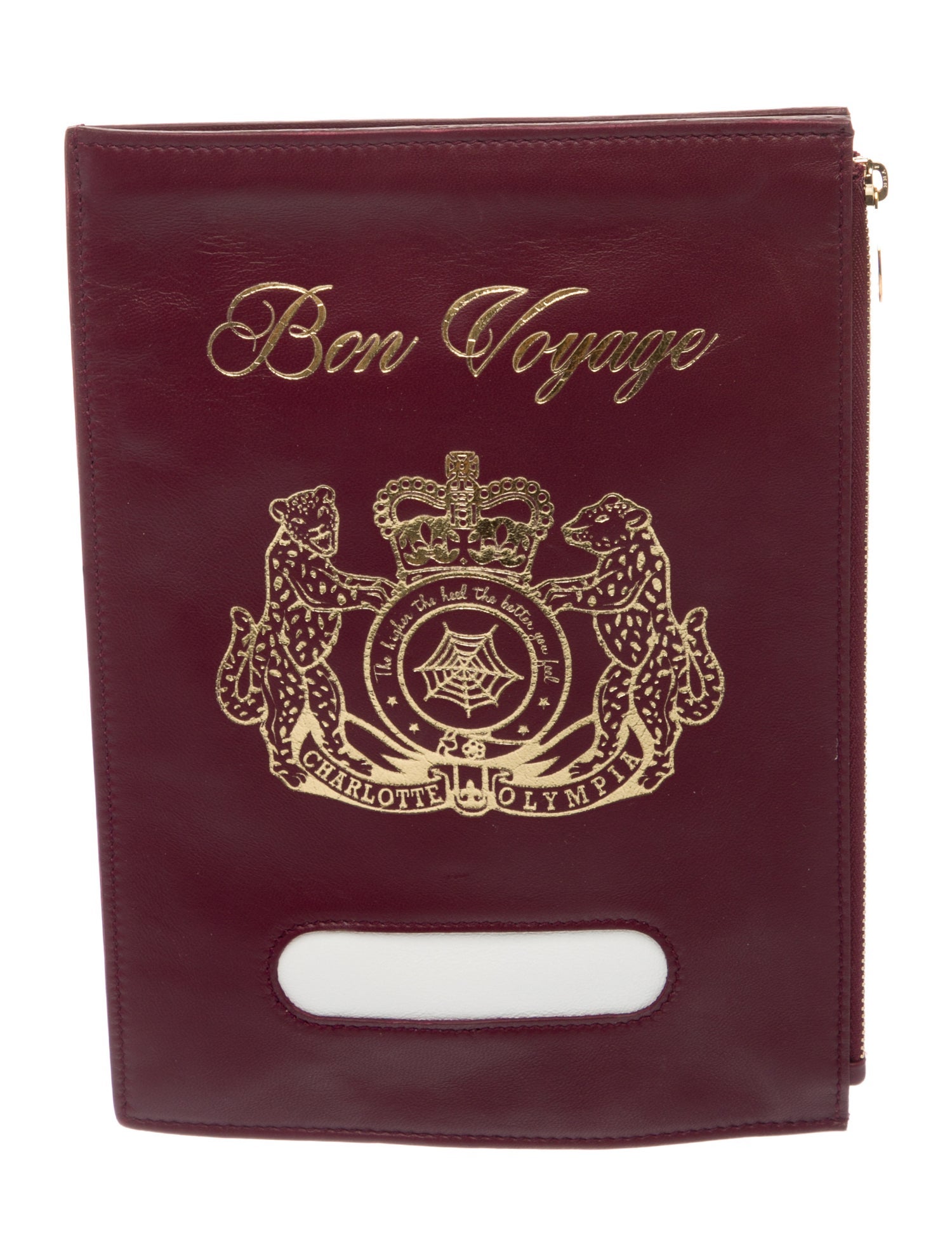 Charlotte Olympia Leather Minaudière