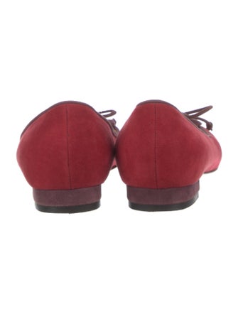 Charlotte Olympia Suede Crystal Embellishments Ballet Flats