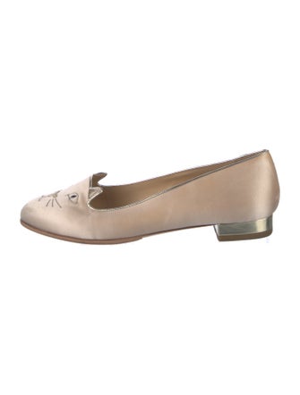 Charlotte Olympia Satin Loafers