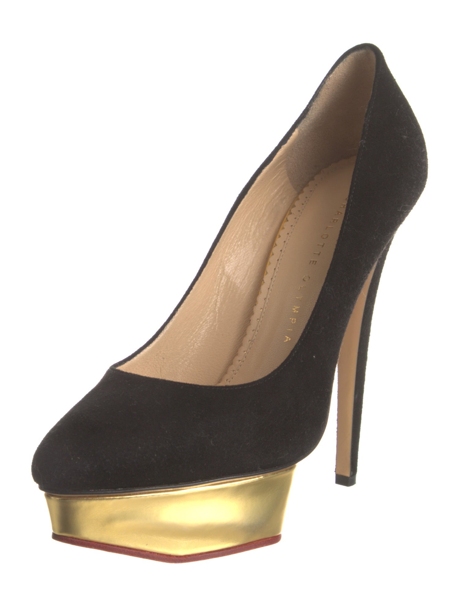 Charlotte Olympia Suede Pumps