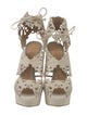 Charlotte Olympia Suede Cutout Accent Sandals