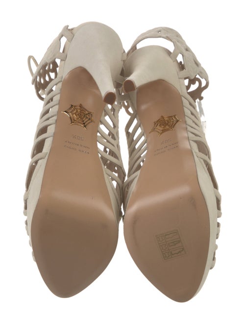 Charlotte Olympia Suede Cutout Accent Sandals