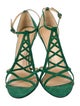 Charlotte Olympia Suede T-Strap Sandals