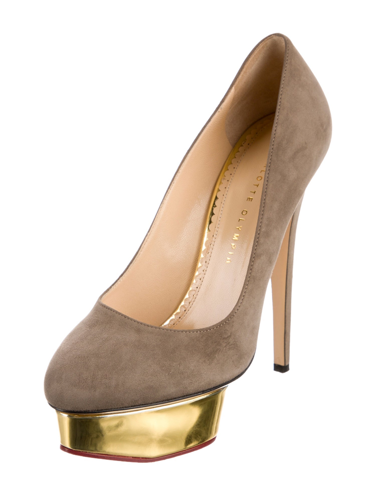 Charlotte Olympia Vintage Suede Pumps