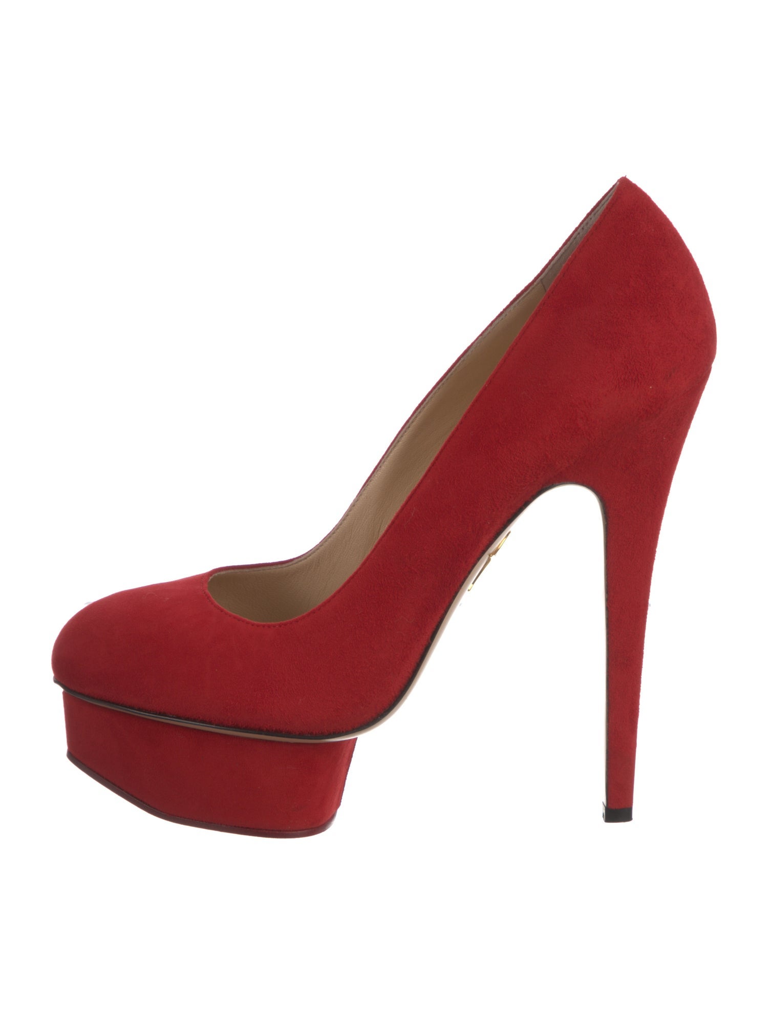 Charlotte Olympia Suede Pumps