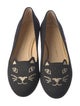 Charlotte Olympia Embroidered Accent Loafers