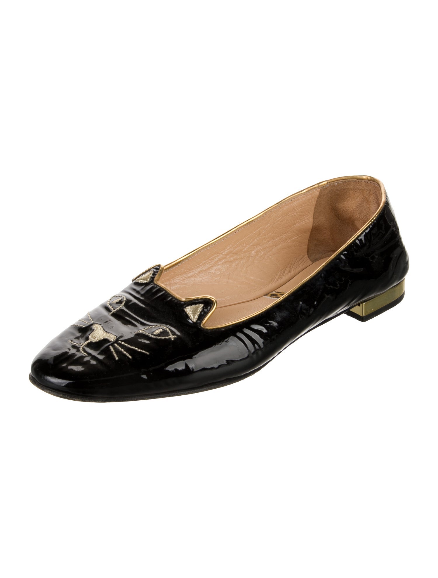 Charlotte Olympia Patent Leather Loafers