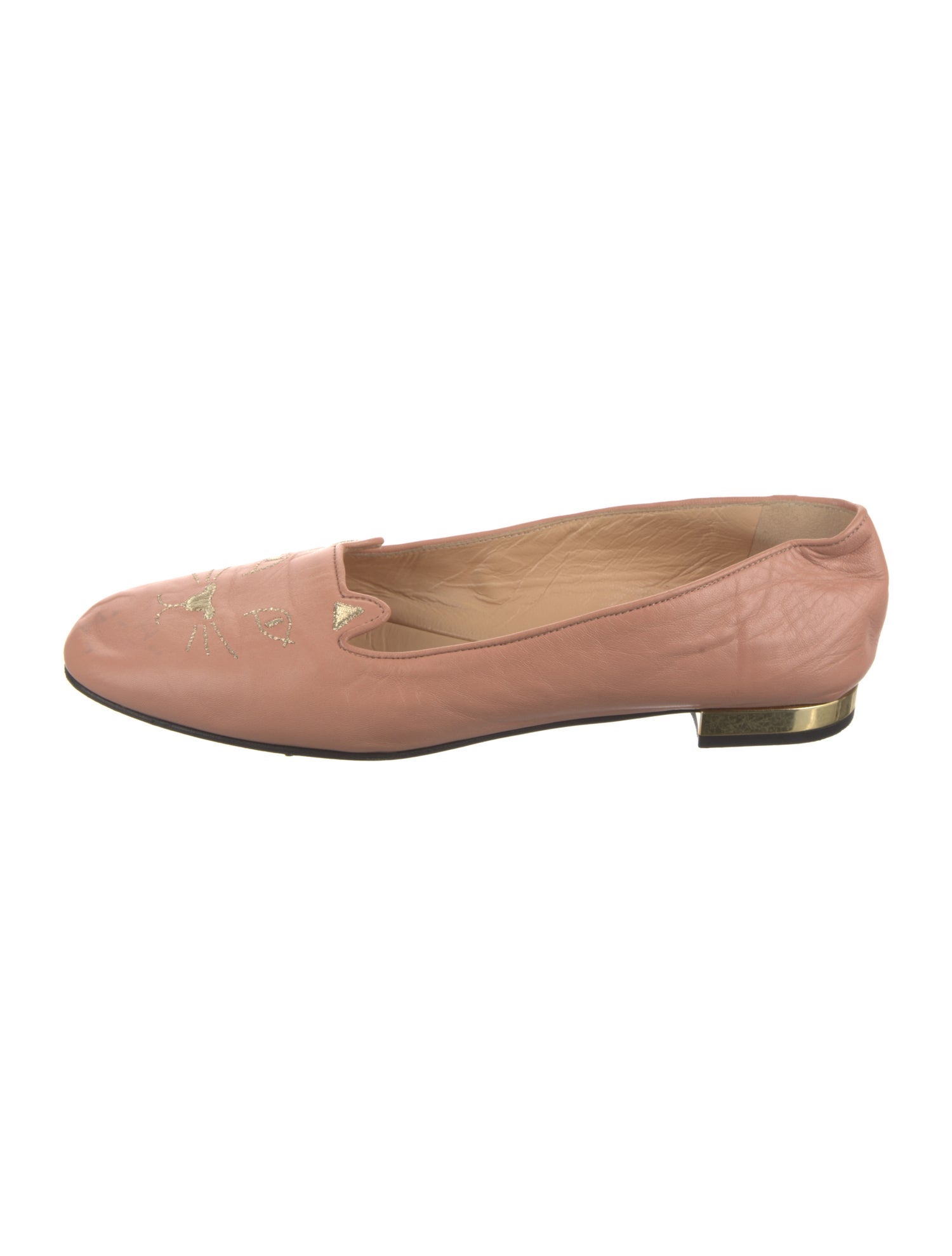 Charlotte Olympia Leather Ballet Flats