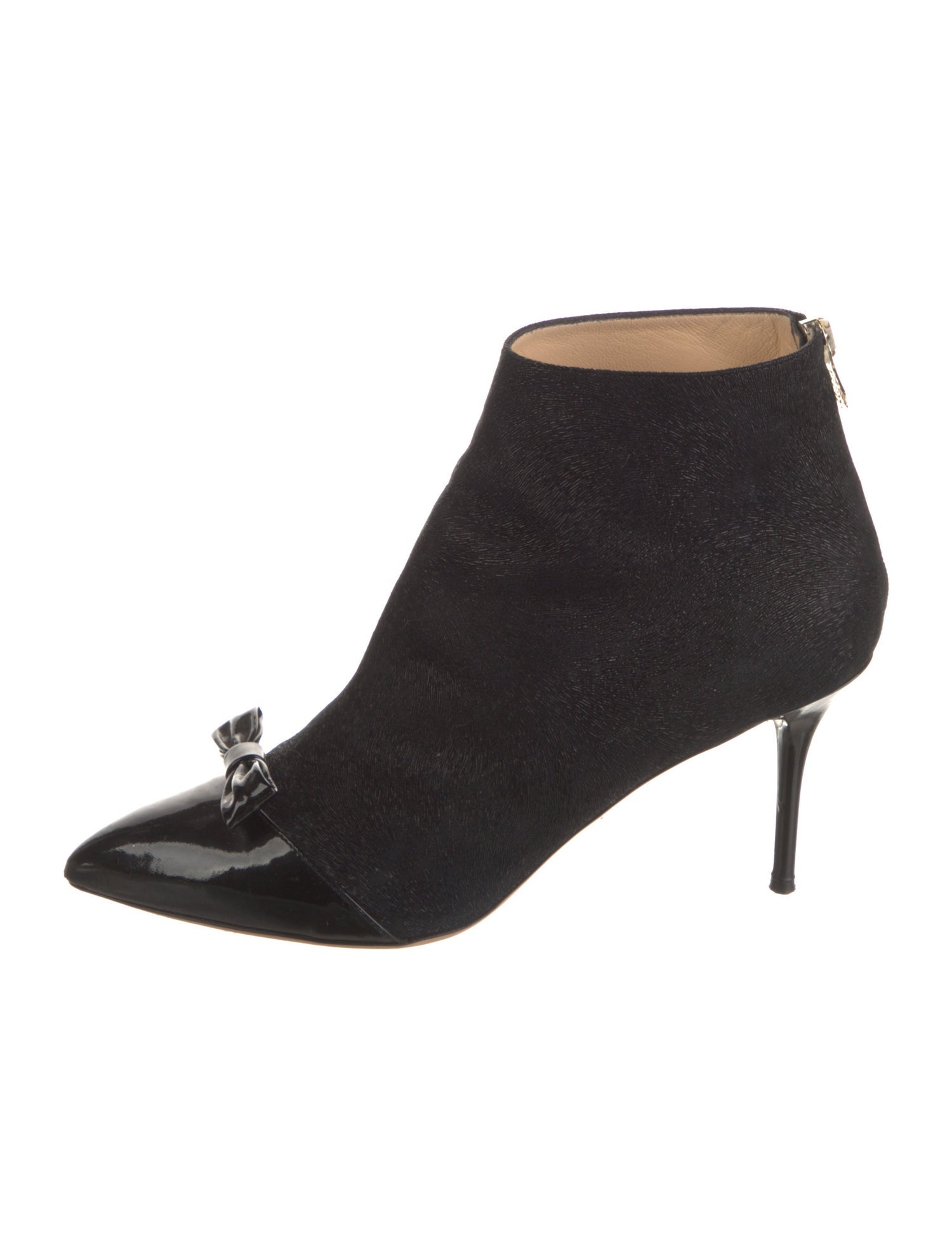 Charlotte Olympia Suede Bow Accents Boots