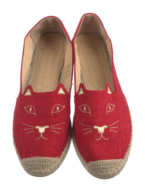 Charlotte Olympia Canvas Graphic Print Espadrilles